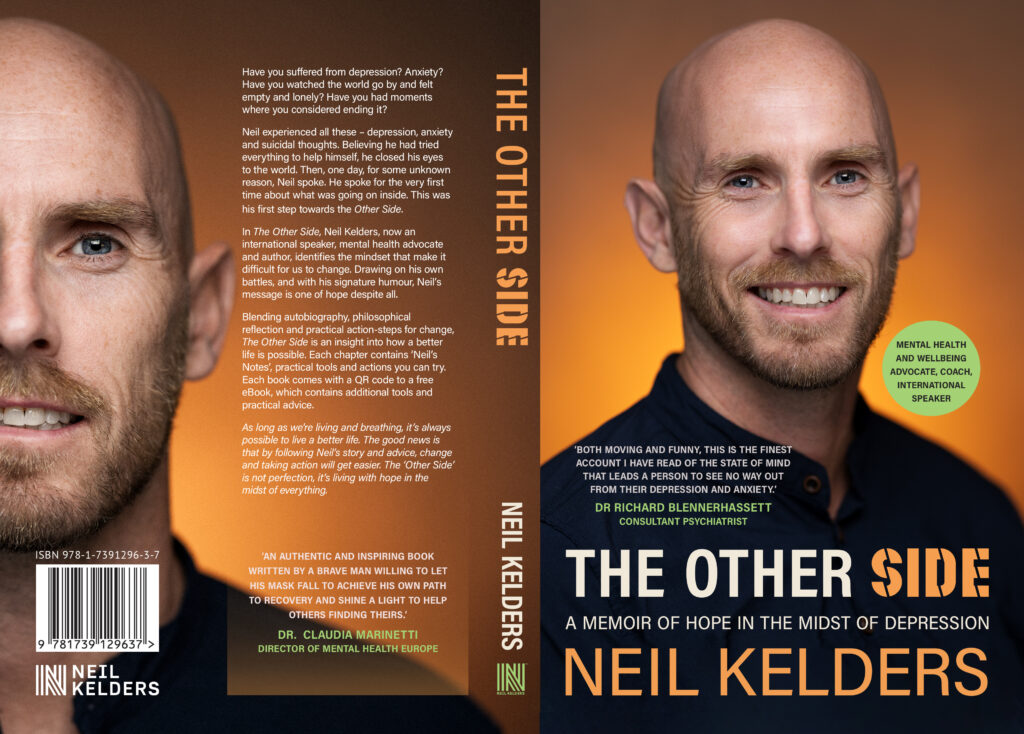 Full wrap-around cover of the Other Side, Neil Kelders memoir